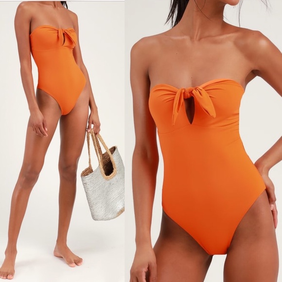 Lulus Other - 🆕 Host Pick 🎉Sun Orange Strapless One Piece